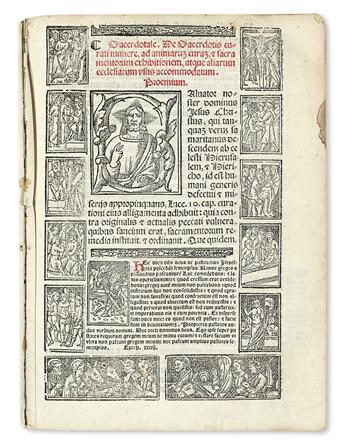 LITURGY, CATHOLIC.  Sacerdotale ad consuetudinem Sacro Sancte Romane Ecclesie.  1567.  Lacks 4 leaves.